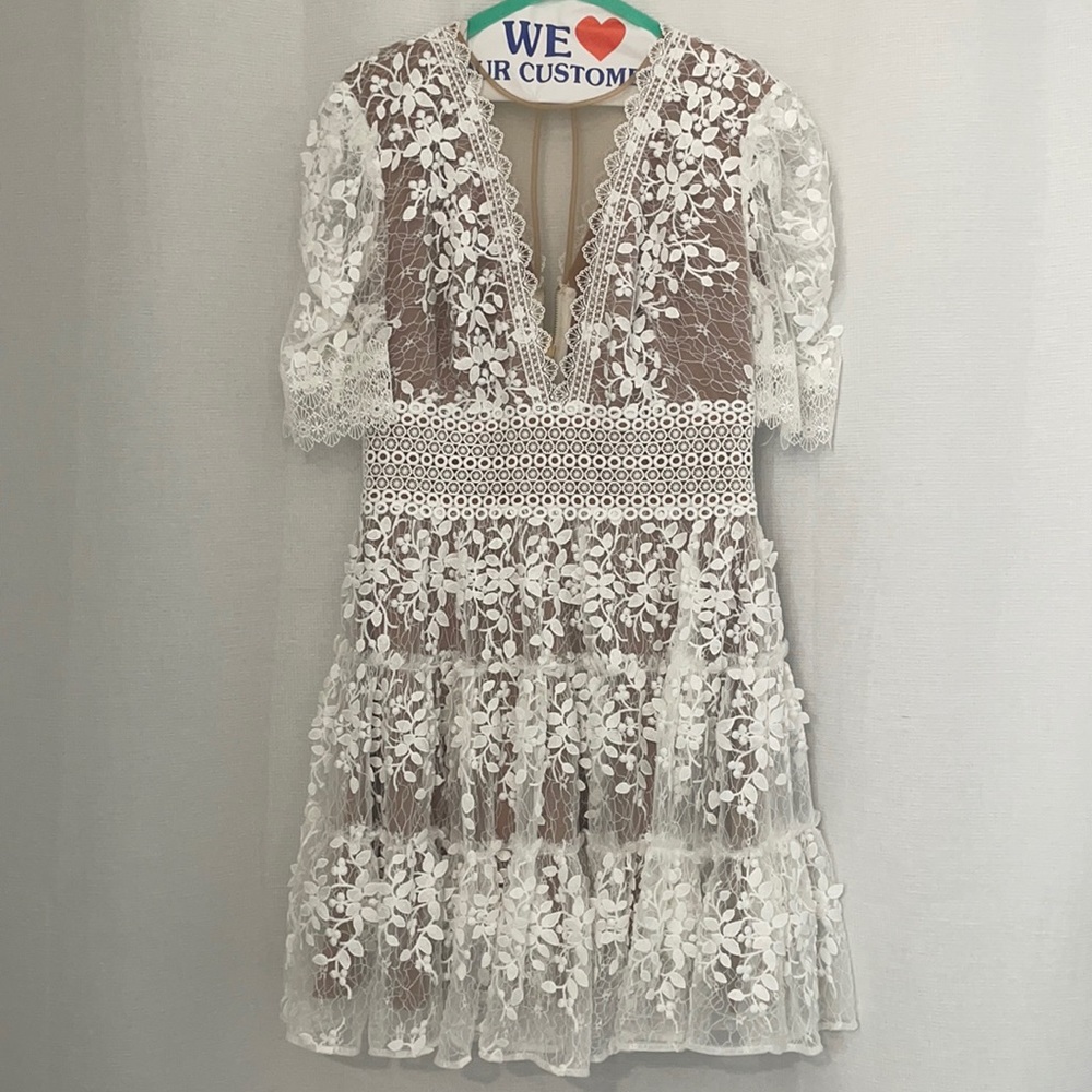 White Bronx and banco Megan mini dress size large